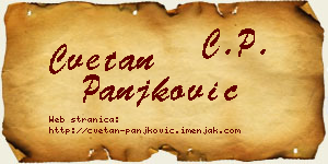 Cvetan Panjković vizit kartica